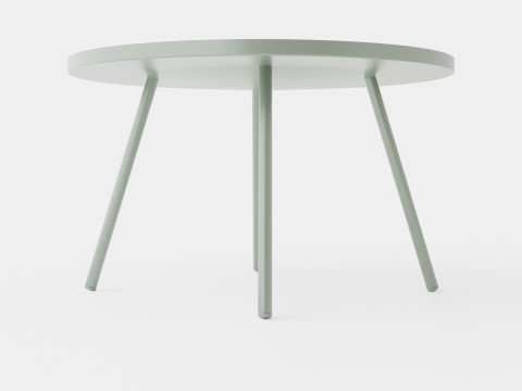 Low side table in painted metal 3D Model
