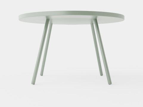 Low side table in painted metal 3D Model