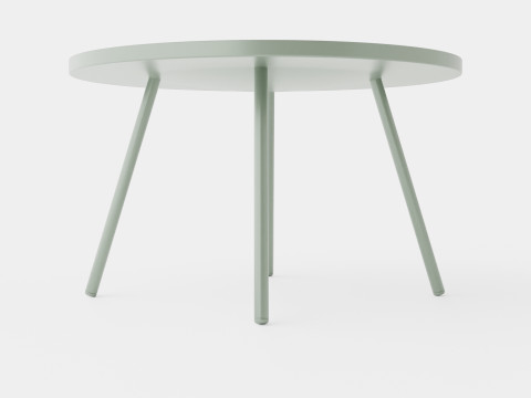 Low side table in painted metal 3D Model