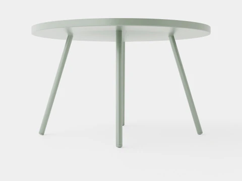 Low side table in painted metal 3D Model