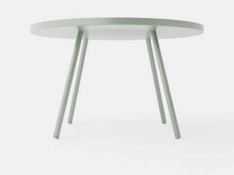 Low side table in painted metal 3D Model