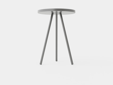Small side table in painted metal 3D Модель