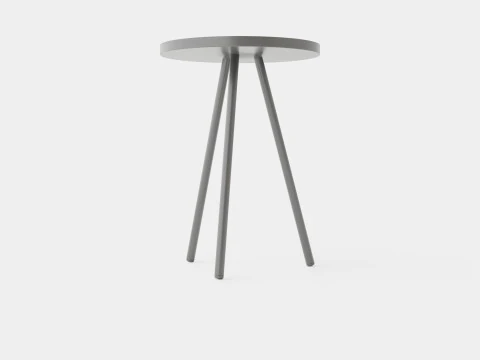 Mały stolik boczny z malowanego metalu Model 3D