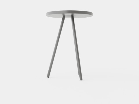 Small side table in painted metal 3D 模型