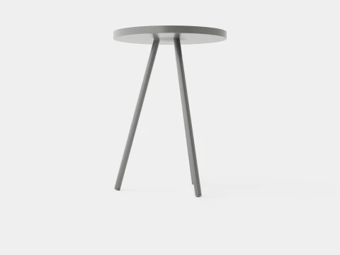 Mały stolik boczny z malowanego metalu Model 3D