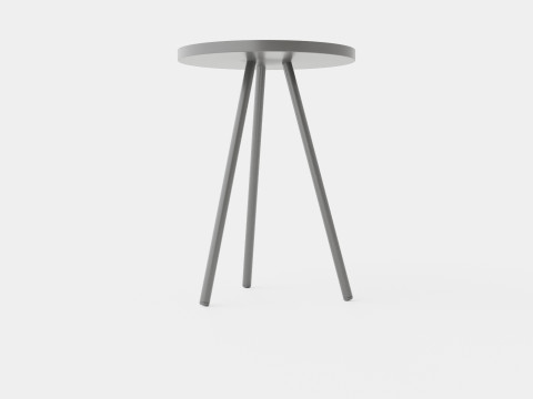 Small side table in painted metal 3D 模型