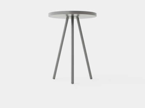 Small side table in painted metal 3D 模型