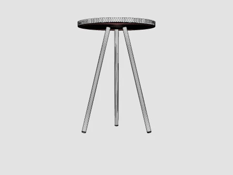 Mały stolik boczny z malowanego metalu Model 3D