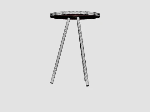 Mały stolik boczny z malowanego metalu Model 3D