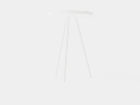 Small side table in painted metal 3D 模型