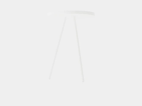 Small side table in painted metal 3D Model