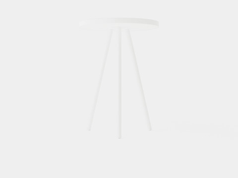 Small side table in painted metal 3D 模型