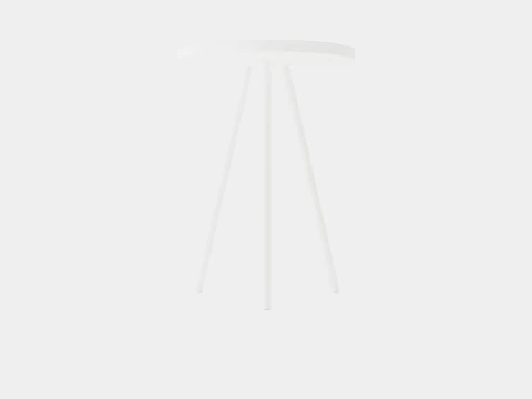Small side table in painted metal 3D Model