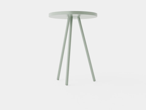 Small side table in painted metal 3D Model