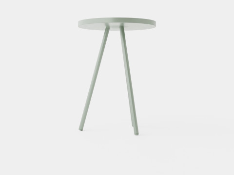 Small side table in painted metal 3D Model
