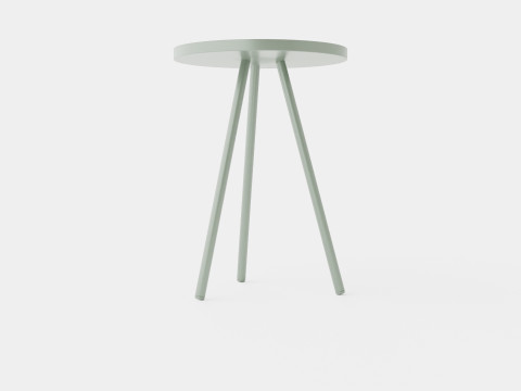Small side table in painted metal 3D Model