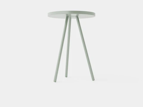 Small side table in painted metal 3D Model