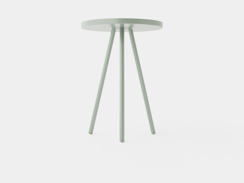 Small side table in painted metal 3D Model