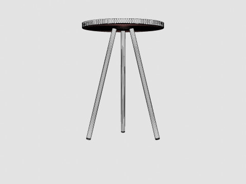 Small side table in painted metal 3D Model