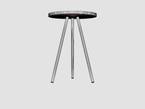 Small side table in painted metal 3D Model