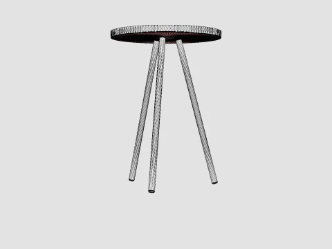 Small side table in painted metal 3D Model