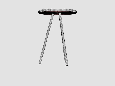 Small side table in painted metal 3D Model