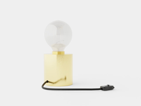 Small cylindrical metal lamp base Modelo 3D