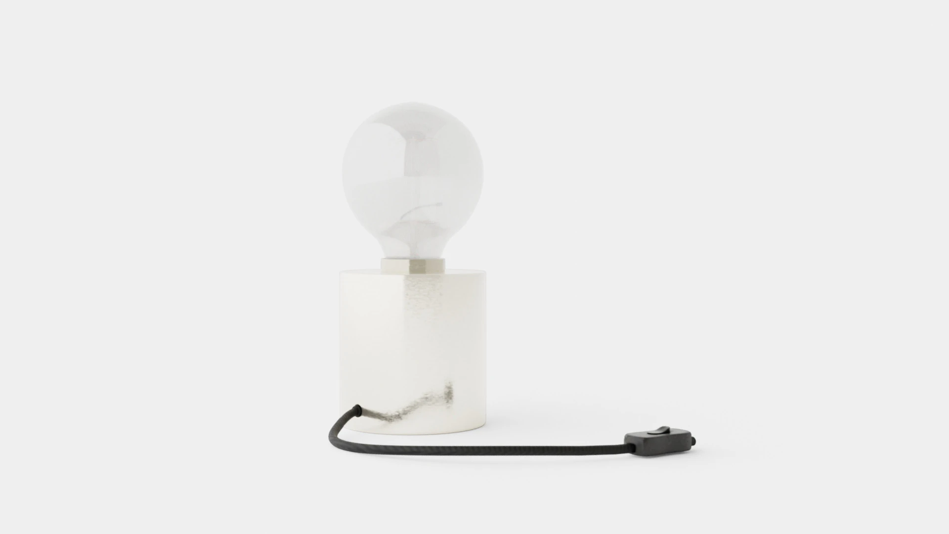 Small cylindrical metal lamp base 3D Model .c4d .max .obj .3ds .fbx .stl .blend 