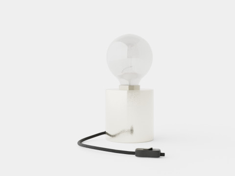Small cylindrical metal lamp base Modèle 3D
