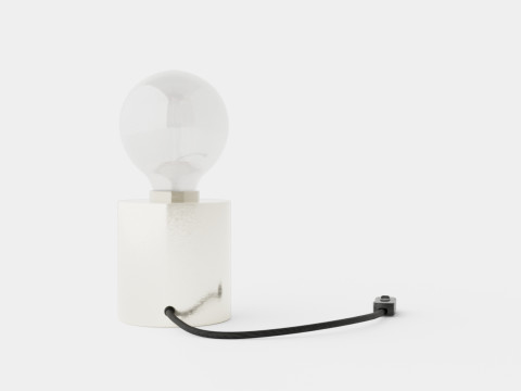 Small cylindrical metal lamp base Modèle 3D