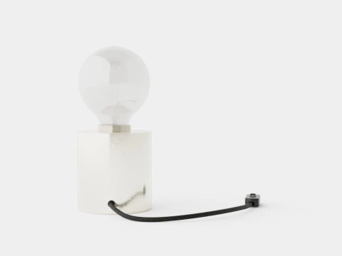 Small cylindrical metal lamp base 3D Model
