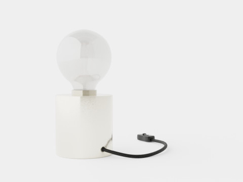 Small cylindrical metal lamp base Modèle 3D