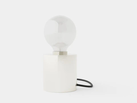 Small cylindrical metal lamp base 3D Model