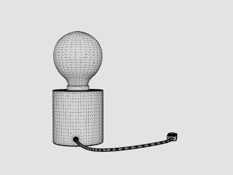 Small cylindrical metal lamp base Modèle 3D