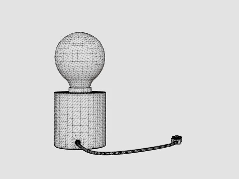 Small cylindrical metal lamp base 3D Model