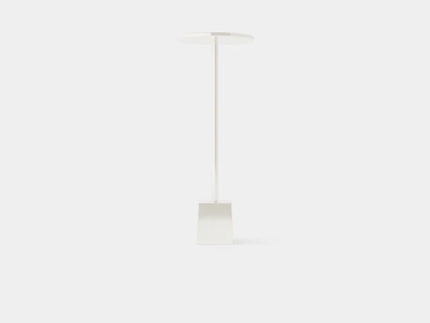 Side table in metal with a round table top 3D Model