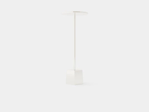 Side table in metal with a round table top 3D Model