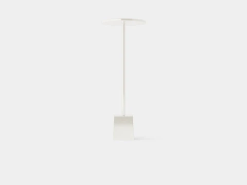 Side table in metal with a round table top 3D Model
