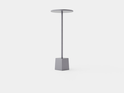 Side table in metal with a round table top 3D मॉडल