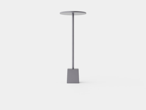Side table in metal with a round table top Modèle 3D