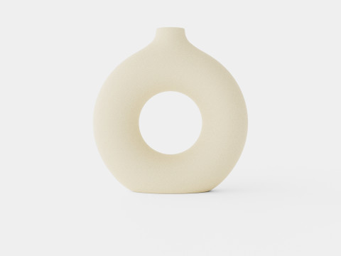 Large ring-shaped ceramic vase Modelo 3D