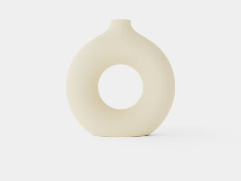 Large ring-shaped ceramic vase 3D Model