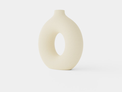 Large ring-shaped ceramic vase Modelo 3D