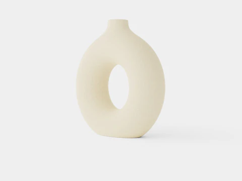 Large ring-shaped ceramic vase 3D Model