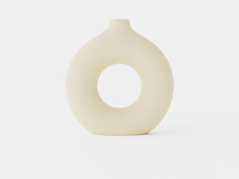Large ring-shaped ceramic vase Modelo 3D