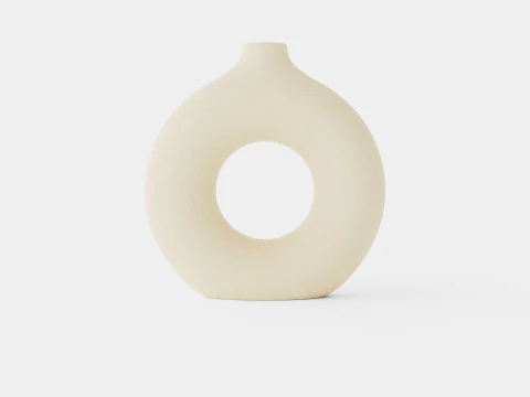 Large ring-shaped ceramic vase 3D Model