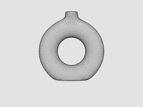 Ring-shaped ceramic vase 3D 模型