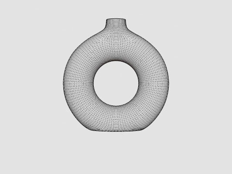 Ring-shaped ceramic vase 3D Model