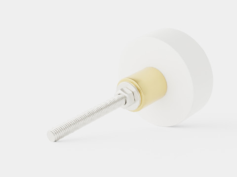 Knob in marble with a screw in metal 3D मॉडल