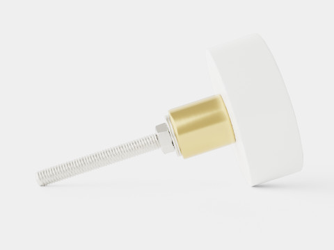 Knob in marble with a screw in metal 3D Модель